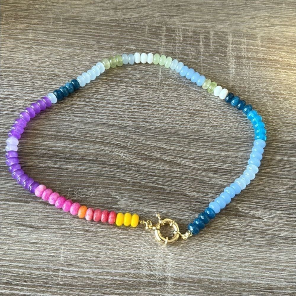 Multicolor Beaded Necklace N950 - Picture 3 of 3